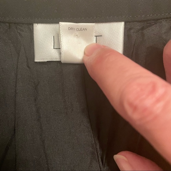 Ann Taylor LOFT A Line Skirt Black with Cream Floral Embroidered Lace Trim Sz 2P - Picture 9 of 12